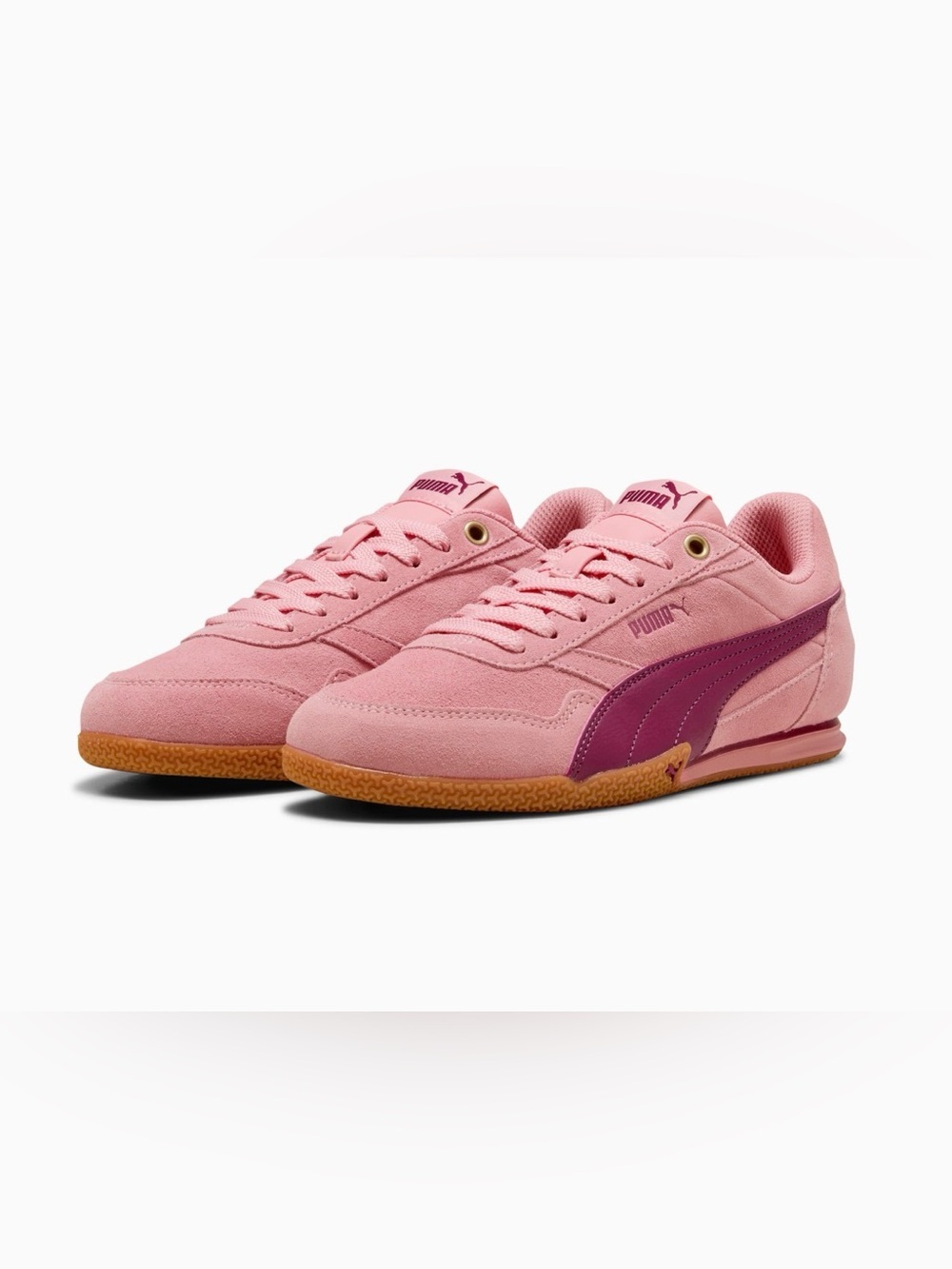 Puma Women's Bella Donna Pink Suede Sneakers with Magenta Formstrip